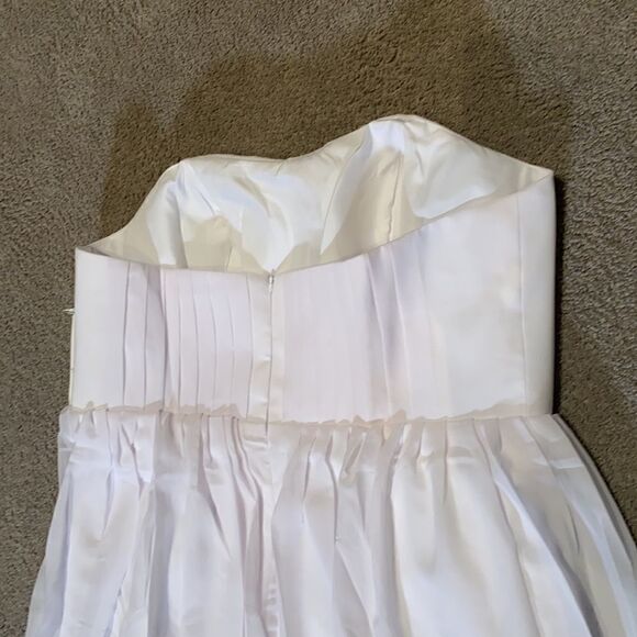 Women’s Elegant White Strapless Full Length Chiffon Prom Party Formal Dress XXXL - Picture 7 of 8